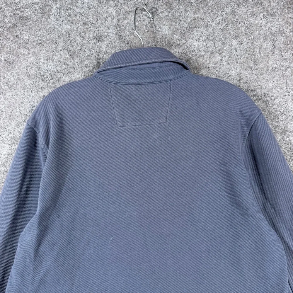 Banana Republic Mens M Blue Snap Front Shirt Jacket Overshirt Utility Pockets